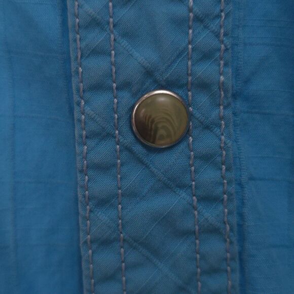 Wrangler TwentyX 20X Mens XLT Western Shirt Blue Rodeo Button Up - Picture 7 of 9